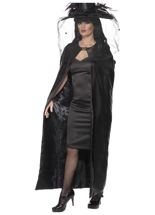 Deluxe Black Witch's Cape