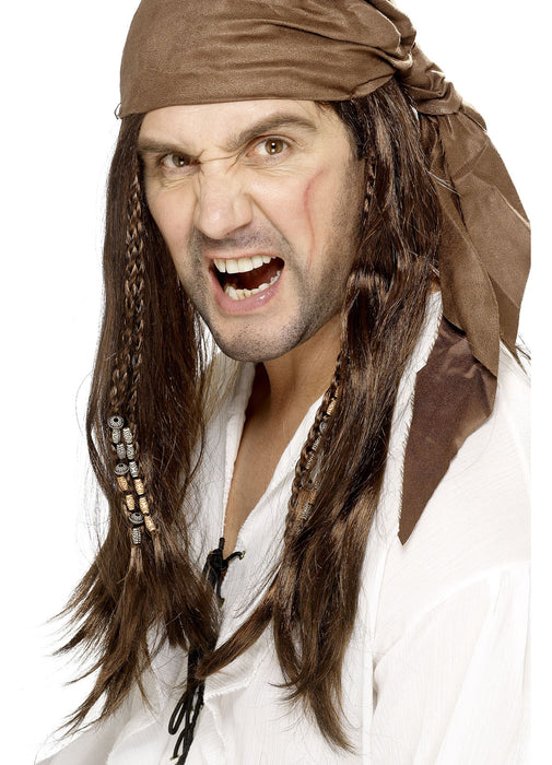 Braided Buccaneer Pirate Wig