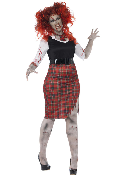 Curves Zombie Schoolgirl Costume Adult