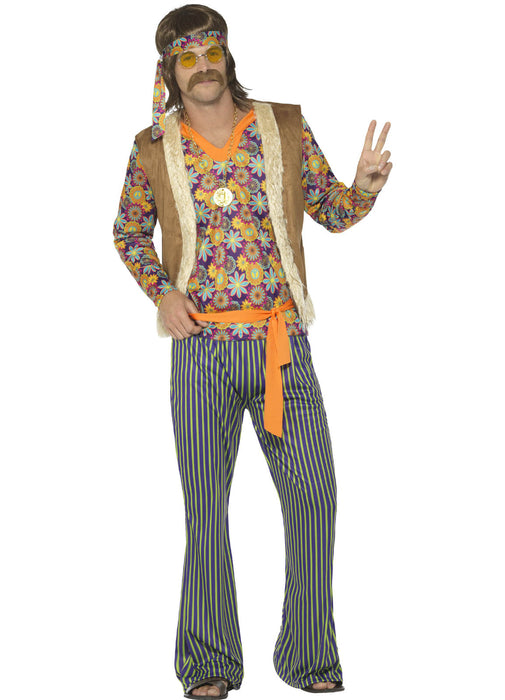 60's Male Hippie Singer Costume Adult — Party Britain