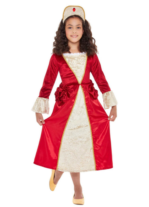 Red Tudor Princess Costume Child