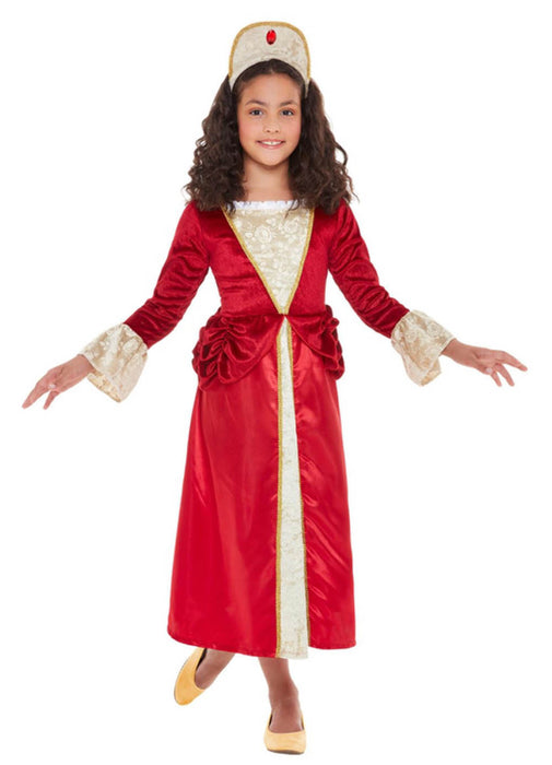 Red Tudor Princess Costume Child