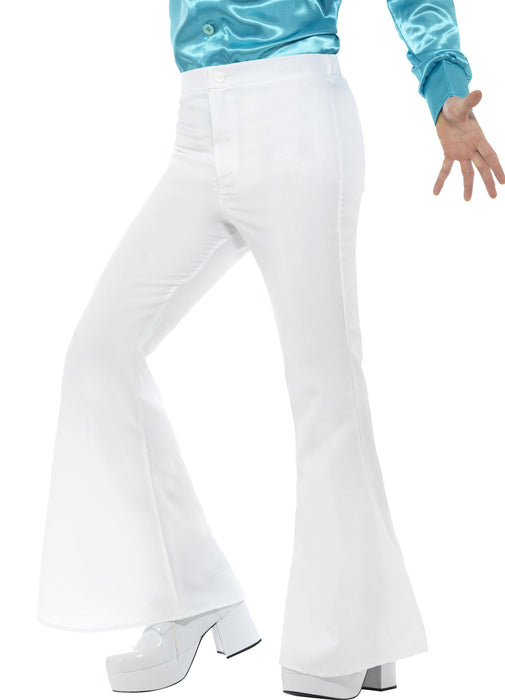 60's White Flared Trousers