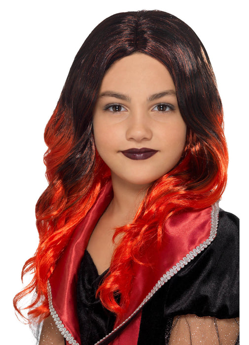 Red & Black Kid's Witch Wig