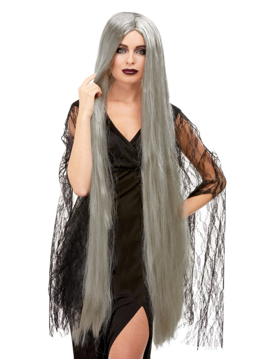Extra Long Grey Witch Wig