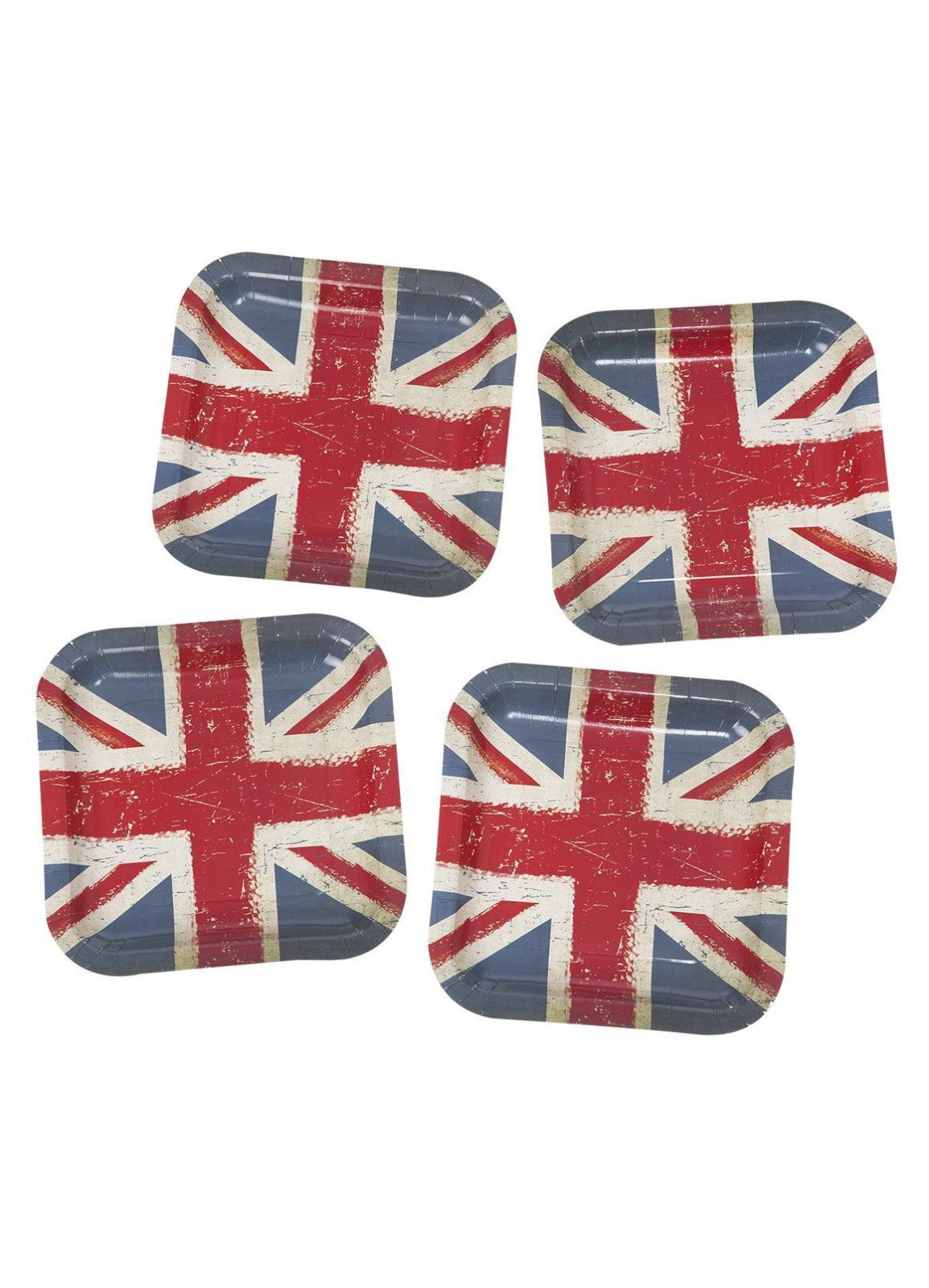 Vintage Union Jack Plates 8pk — Party Britain