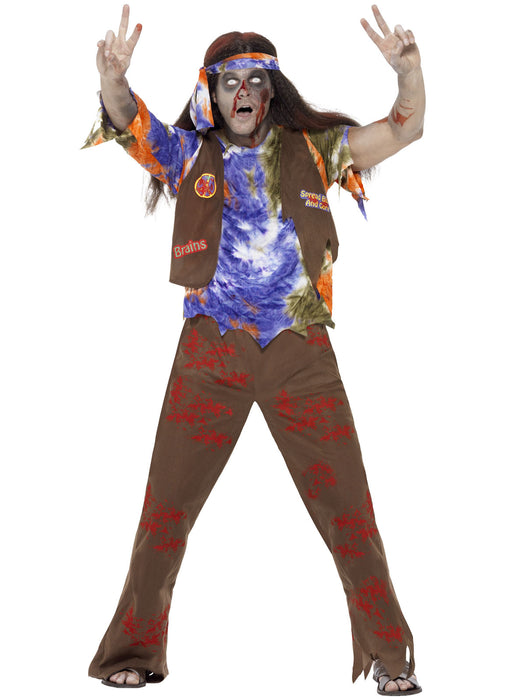 Zombie Hippie Man Costume Adult
