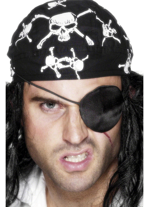 Black Satin Pirate Eyepatch