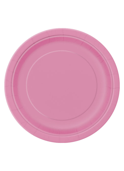 Hot Pink Party Round Paper Plates 16pk