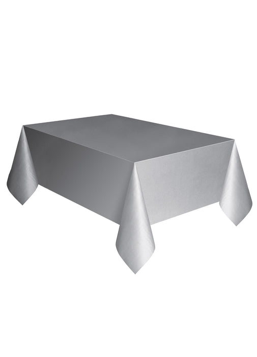 Silver Party Plastic Tablecover