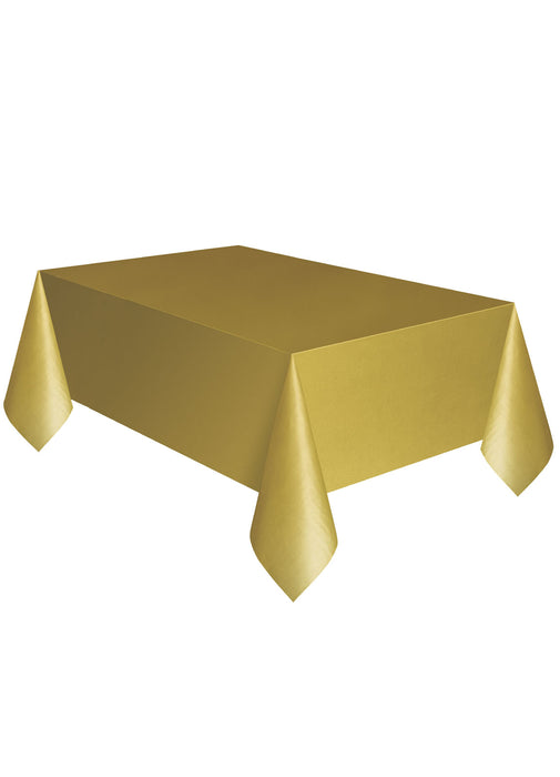 Gold Party Plastic Tablecover