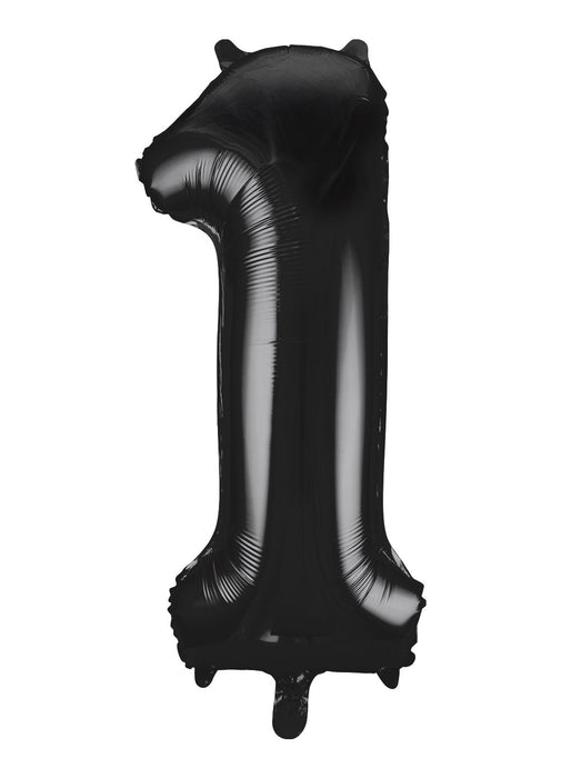 Number 1 Black Foil Balloon