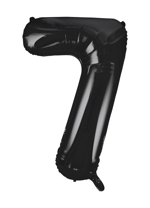 Number 7 Black Foil Balloon