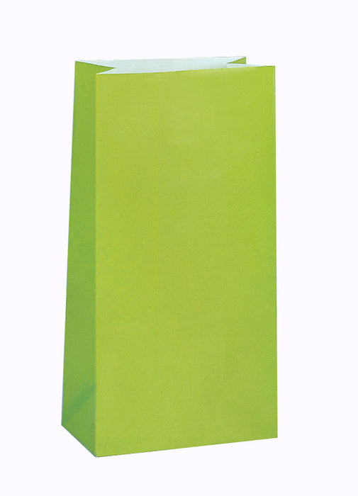 Lime Green Party Bags 12pk
