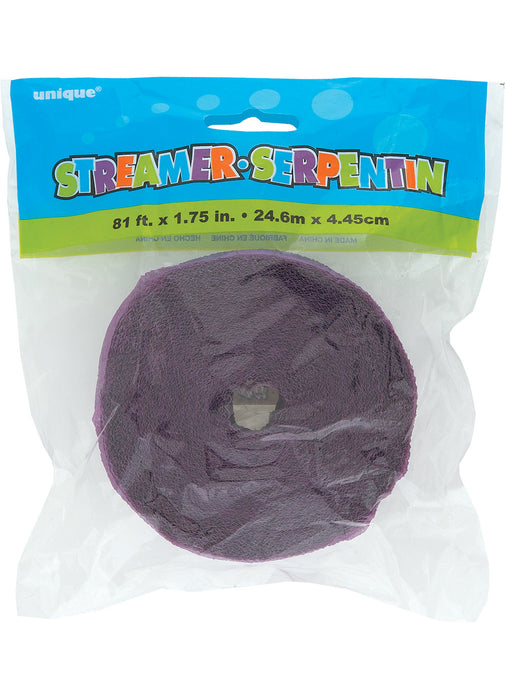 Purple Crepe Streamer