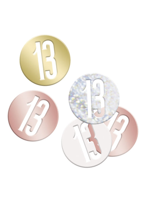 Rose Gold Glitz Age 13 Confetti