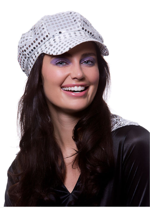 70's Silver Disco Sequin Hat