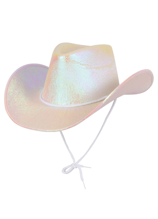White Iridescent Texan Cowboy Hat
