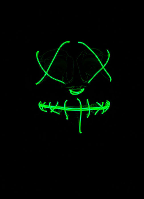 Neon Green Light Up Mask