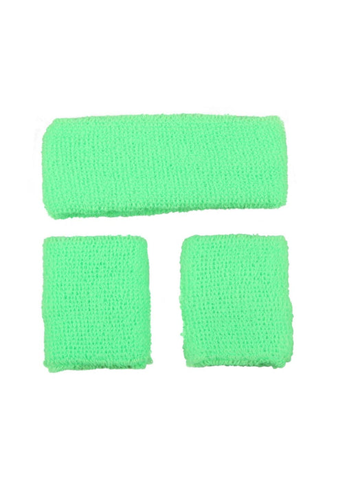 Neon Green Sweatbands Set