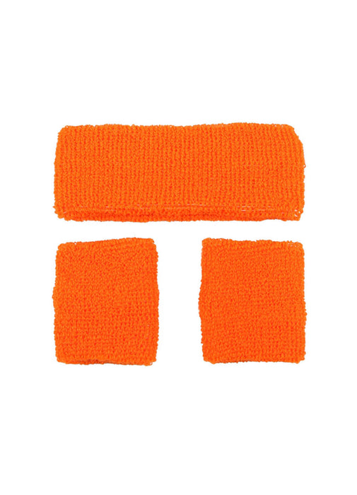 Neon Orange Sweatbands Set