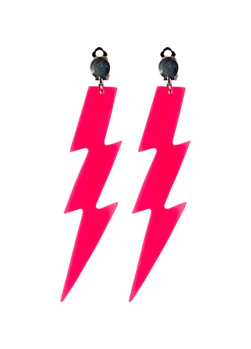 Neon Pink 80's Earrings