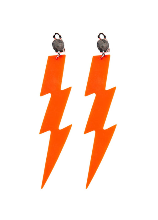 Neon Orange 80's Earrings