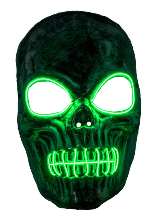 Light Up Green Skeleton Reaper Mask