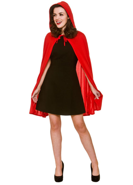 Red Short Hooded Cape
