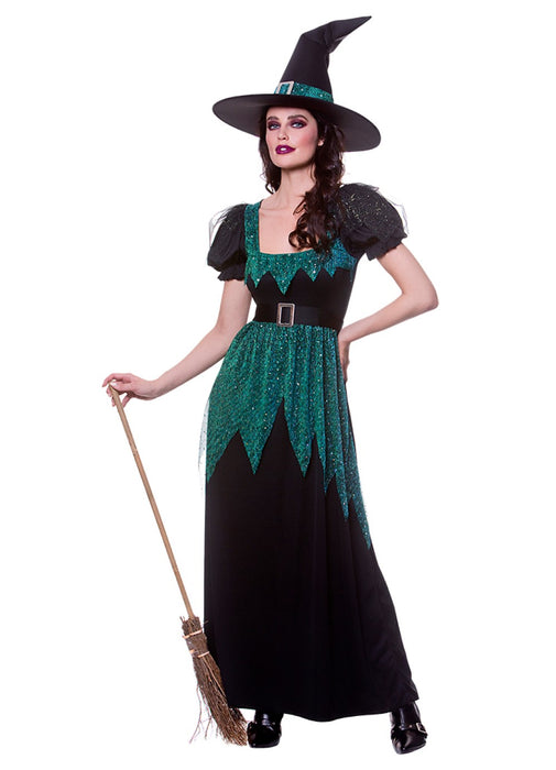 Emerald Witch Costume Adult Party Britain Emerald Witch Costume Adult Party Britain