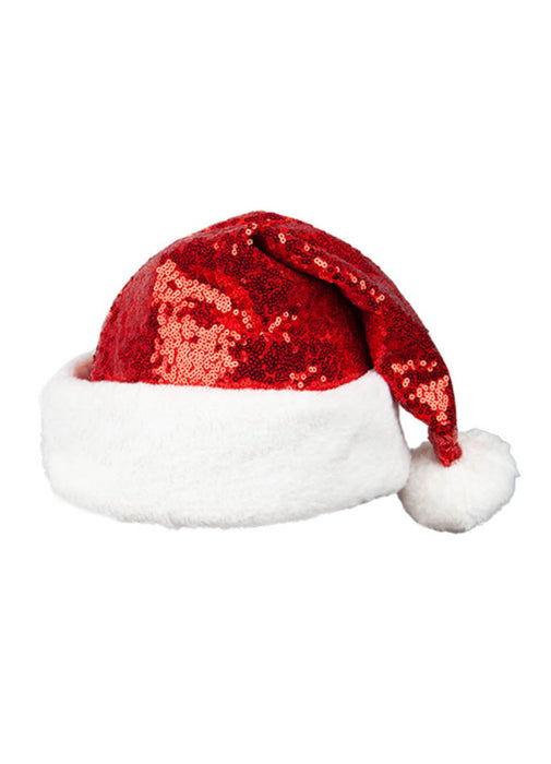 Deluxe Sequin Santa Hat