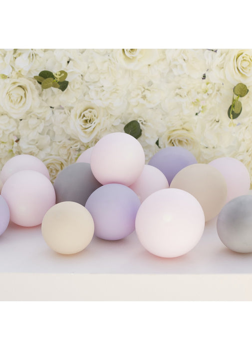 Pink, Grey, Nude & Lilac 5 Inch Latex Balloons 40pk