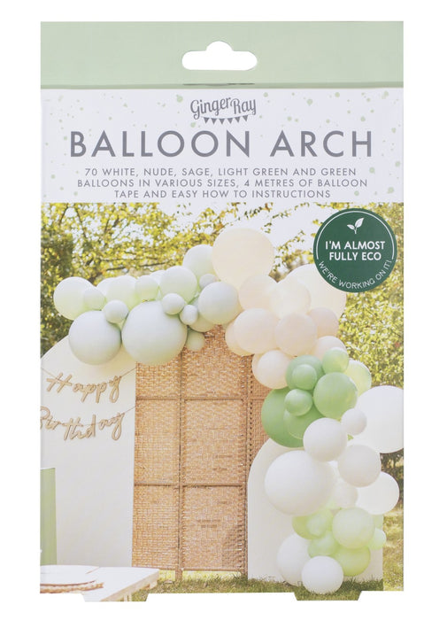 Sage, Nude & White Balloon Arch Kit