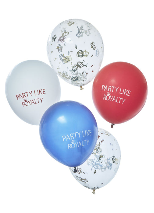 Party Like Royalty Latex Balloons 5pk
