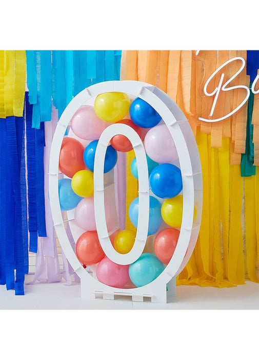 Balloon Mosaic Number 0 Stand