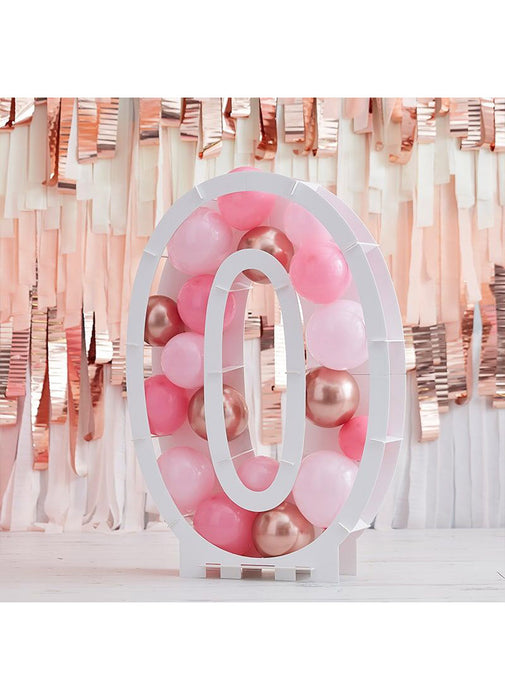 Balloon Mosaic Number 0 Stand