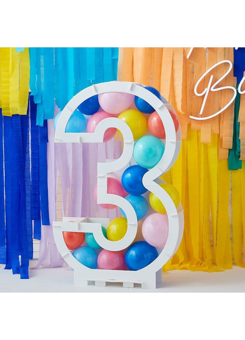 Balloon Mosaic Number 3 Stand