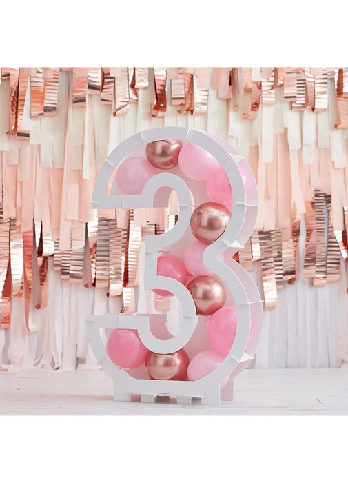 Balloon Mosaic Number 3 Stand