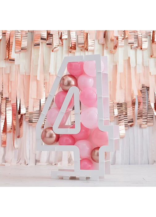 Balloon Mosaic Number 4 Stand