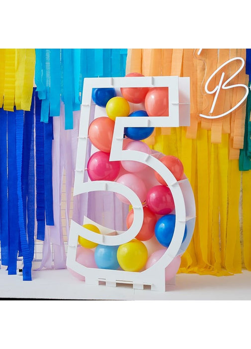 Balloon Mosaic Number 5 Stand