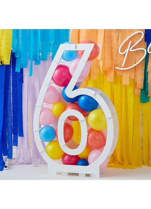 Balloon Mosaic Number 6 Stand