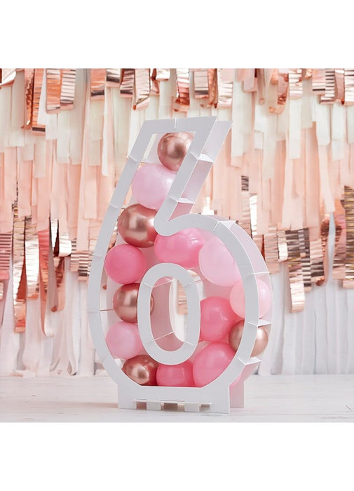 Balloon Mosaic Number 6 Stand