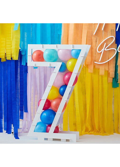 Balloon Mosaic Number 7 Stand