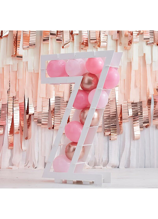 Balloon Mosaic Number 7 Stand