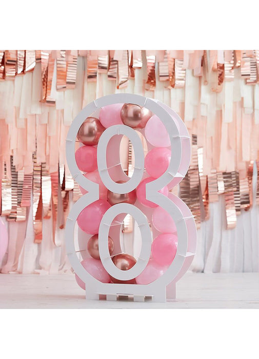 Balloon Mosaic Number 8 Stand