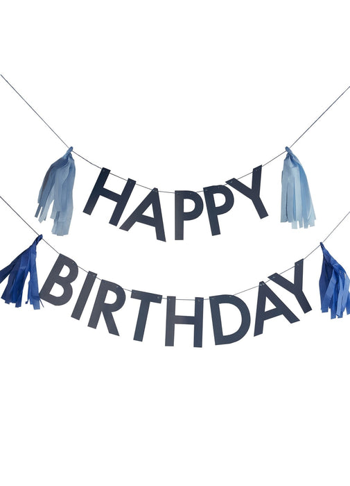 Blue Happy Birthday Bunting