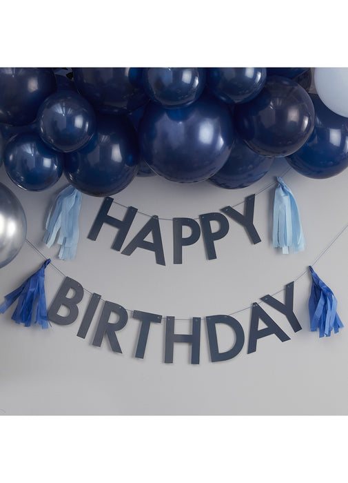 Blue Happy Birthday Bunting