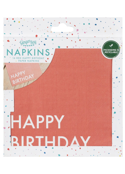 Brights Happy Birthday Paper Napkins 16pk