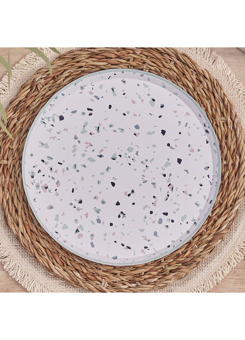 Terrazzo Print Paper Plates 8pk
