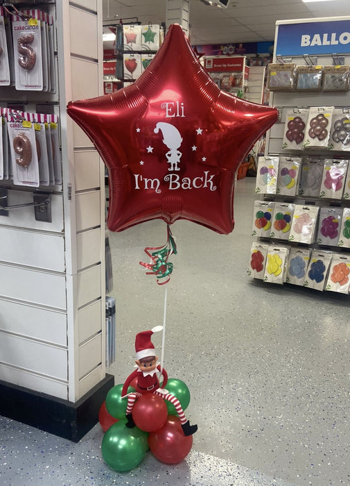 Naughty Elf I'm Back Star Balloon Bundle